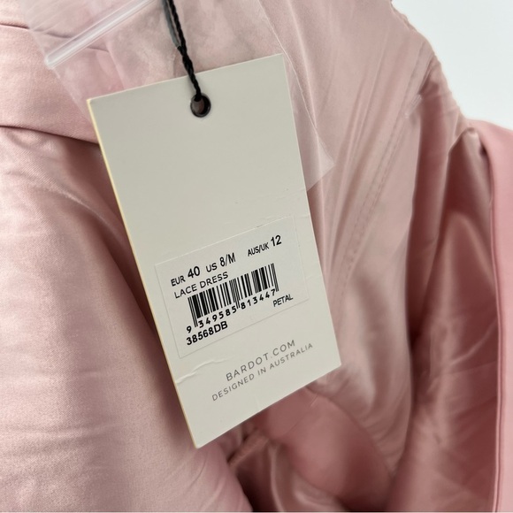 Bardot Eyelet Off The Shoulder Derby Dress in Light Pink - Picture 10 of 16